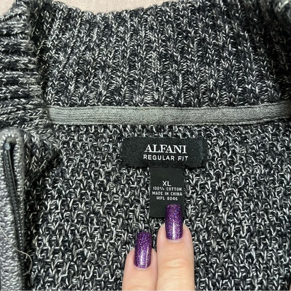 Alfani Gray Women's Zip Up Sweater Cardigan Size XL Very Thick Knit Fall Winter - Picture 5 of 7